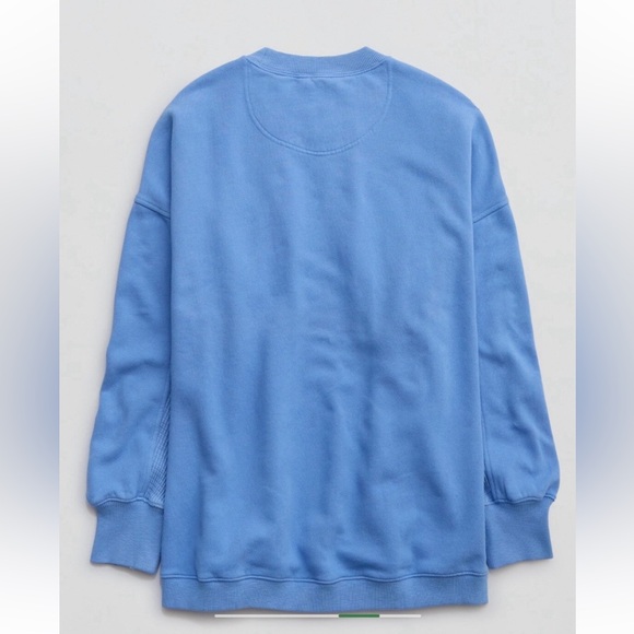 Aerie Women’s Oversized Getaway Sweatshirt Color Vitamin Sea - Picture 5 of 12